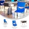Flash Furniture HERCULES Student Desk w/Open Front Metal Book Box, Gray Desktop, Silver Frame and Navy Stack Chair FD-DESK-GYG-SCH3NB-GG - alternate 5